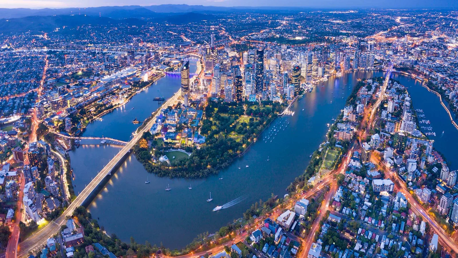 Brisbane River aerial